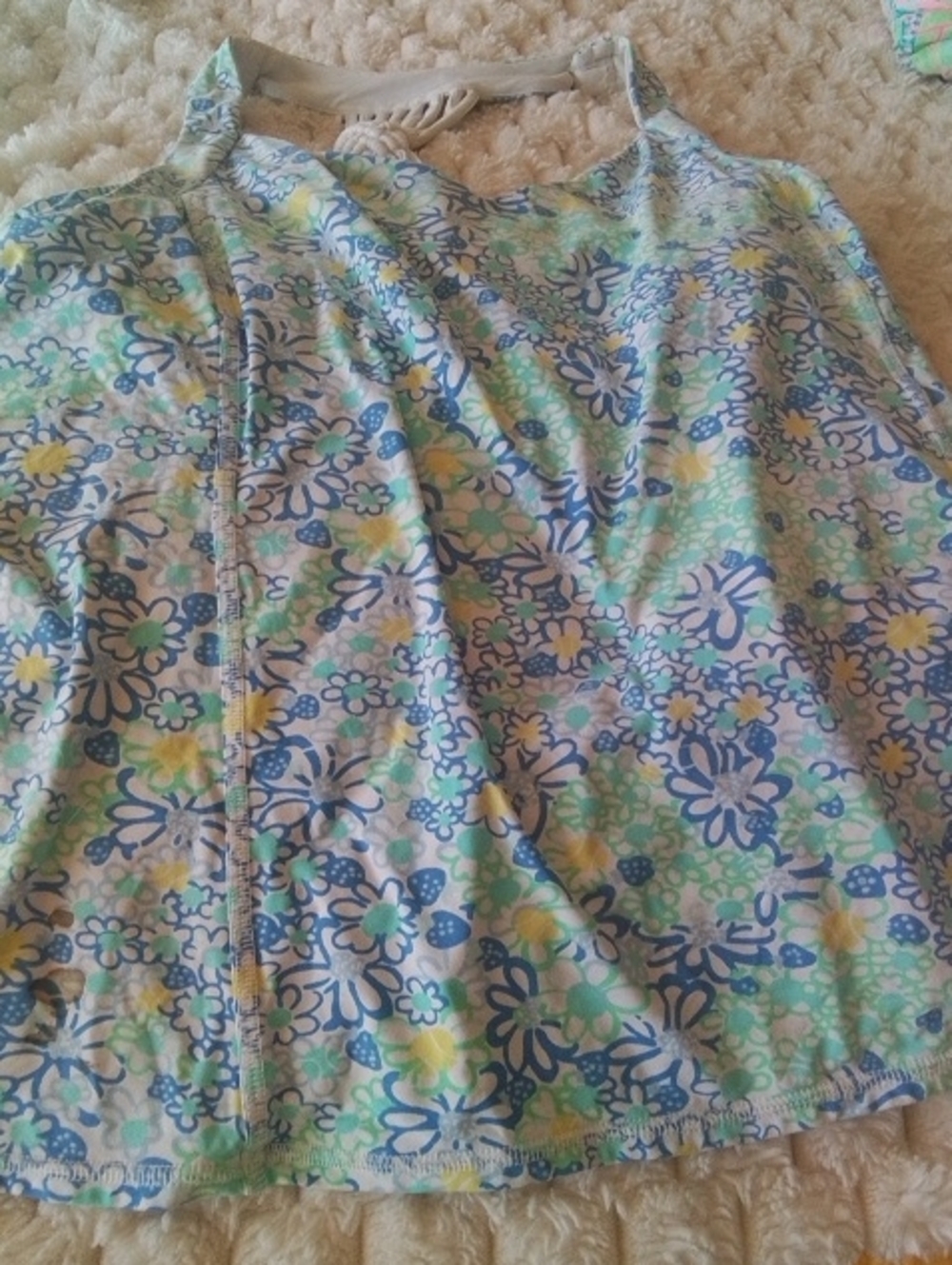 Lilly Pulitzer Floral Tank Top in Blue, Green & Yellow